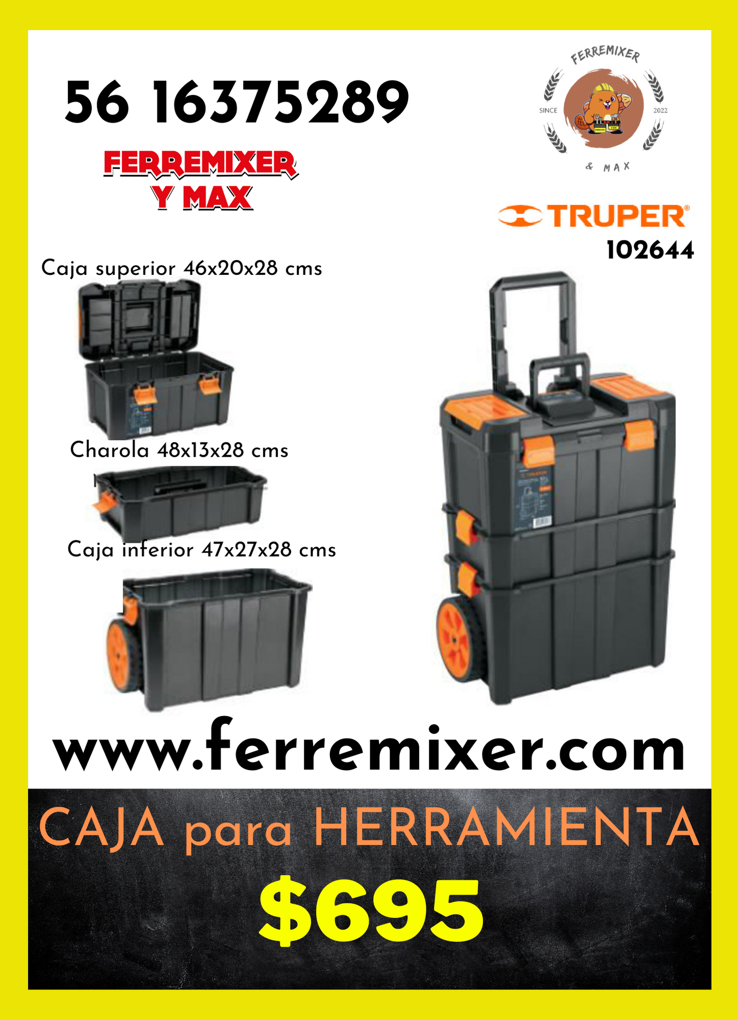 CAJA para almacenar HERRAMIENTAS  profesional TRUPER